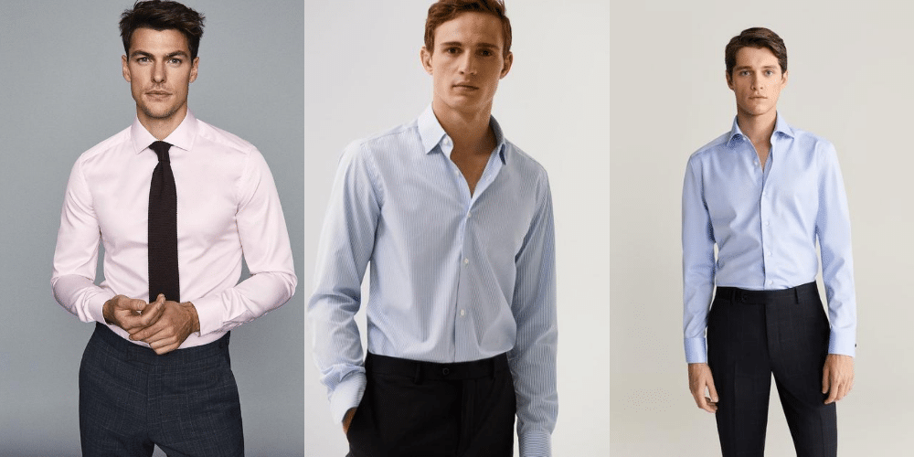 examples of spread collar shirts