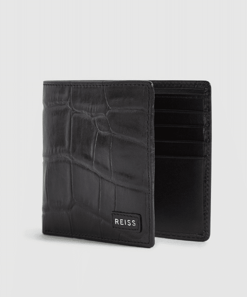 black croc reiss wallet