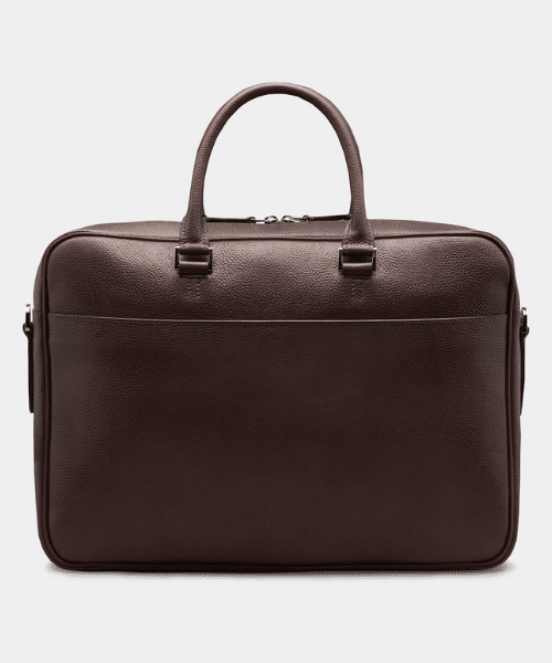 suit supply brown briefcase