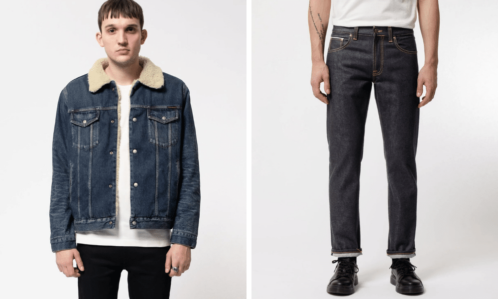 nudie jeans and jacket for men