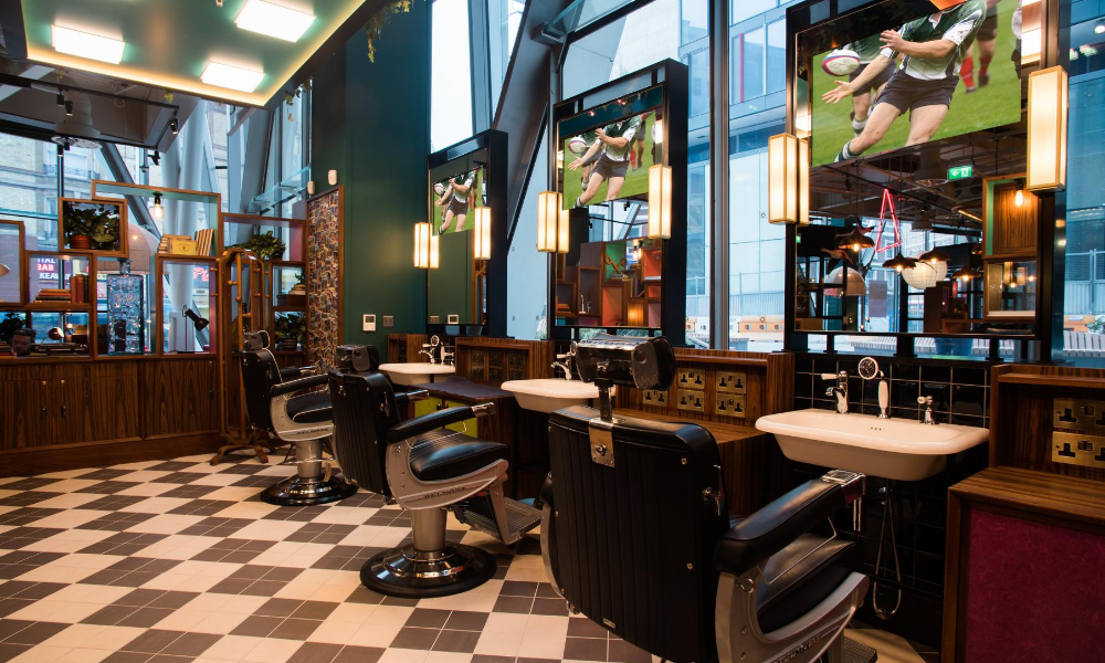 sharps barbers interior