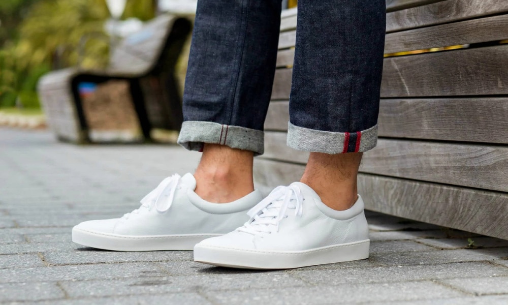 formal white trainers