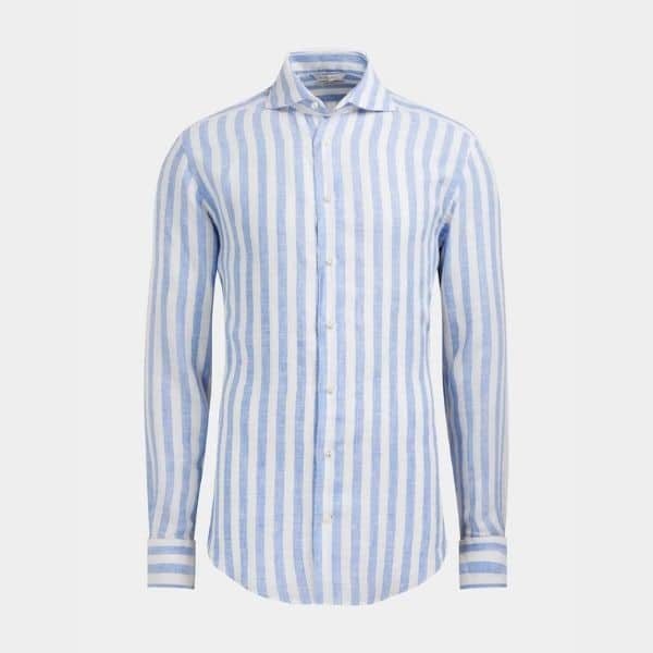 Blue Stripe Slim Fit Shirt | AGR