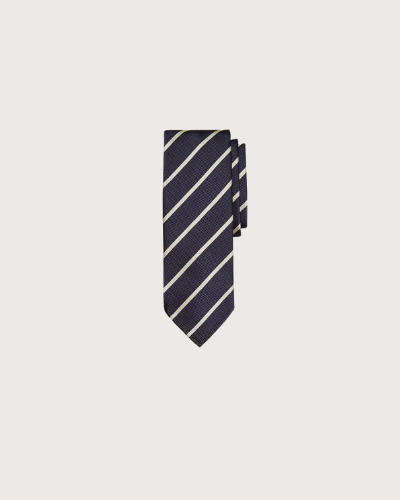 drakes navy striped tie