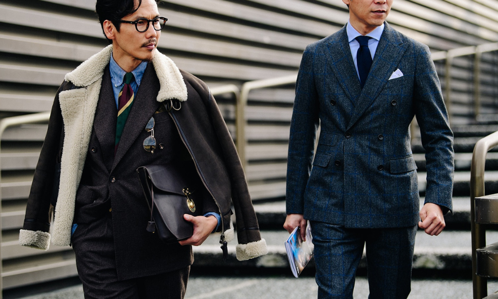 men in pitti wearing great suits