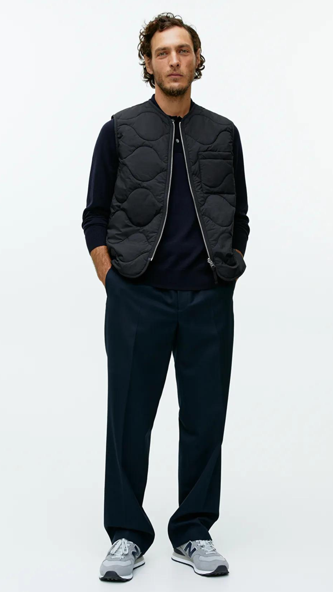 gilet with formal trousers