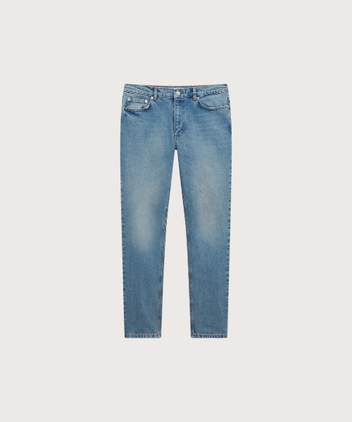 reiss tapered blue jeans