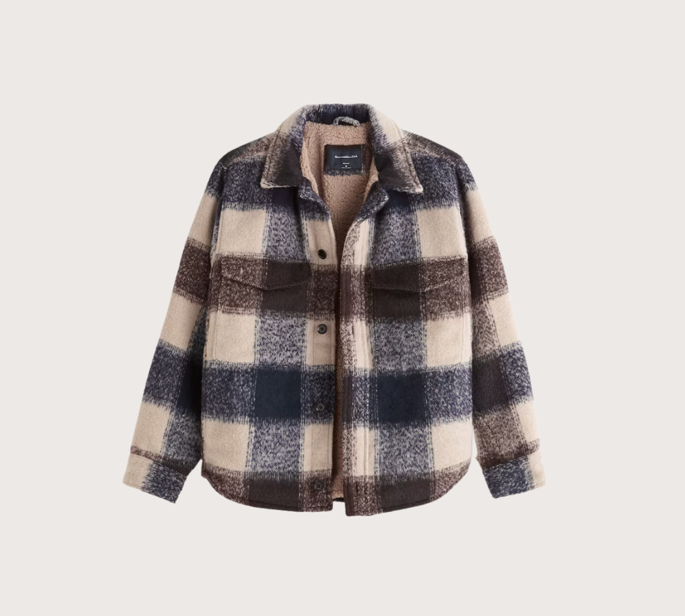 abercrombie sherpa lined shirt