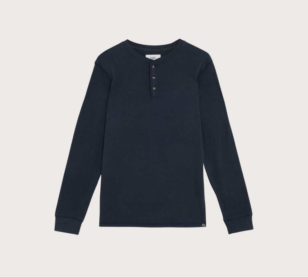 M&S Brushed Cotton Crew Top