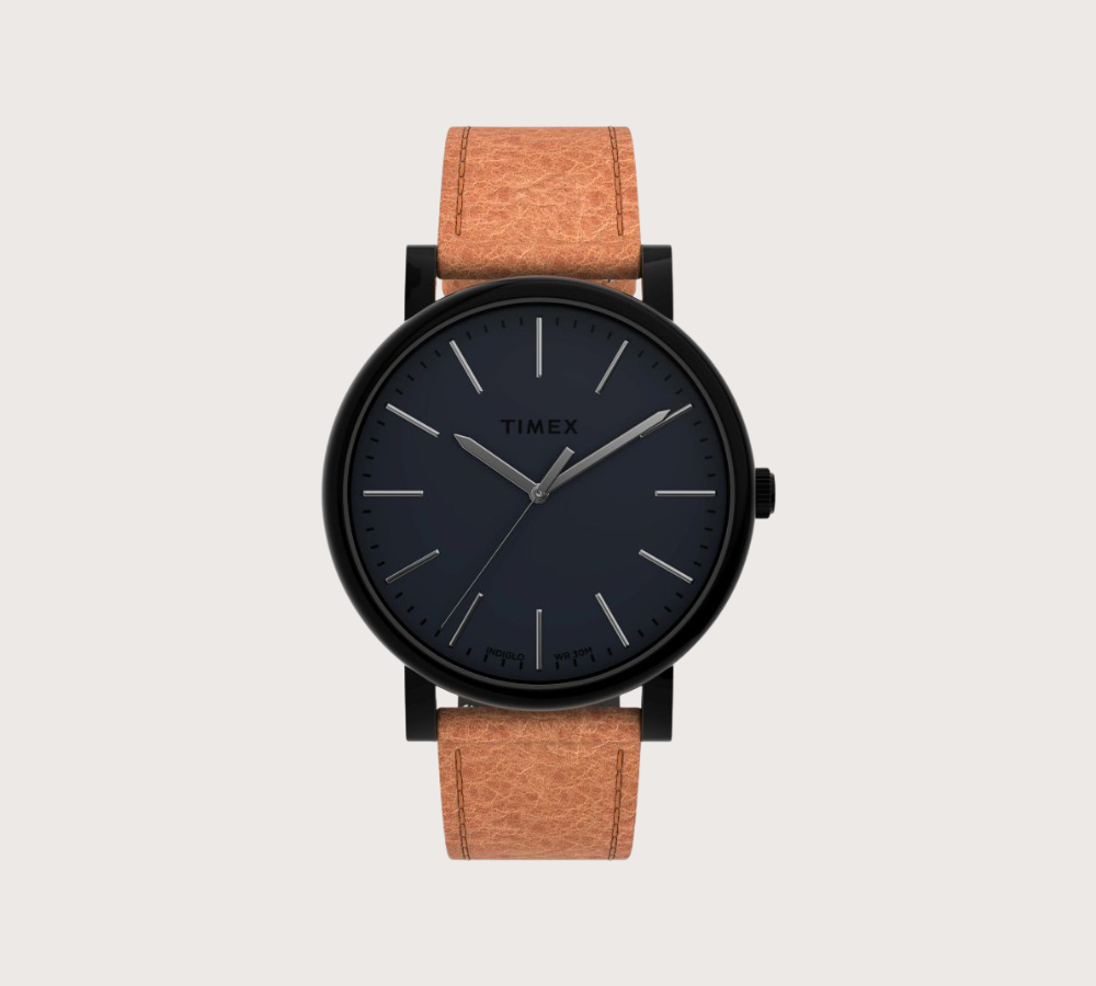 timex black dial watch