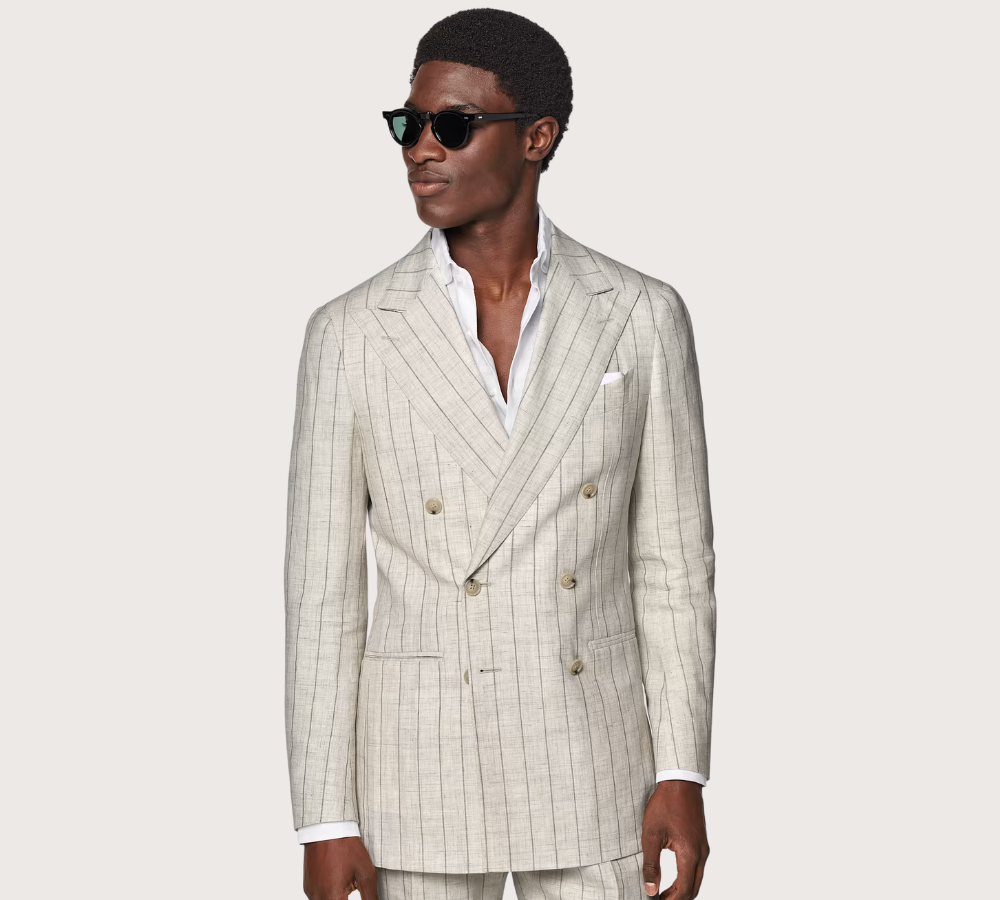 Suit Supply Sand Striped Havana Suit