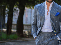 pinstripe suit for men