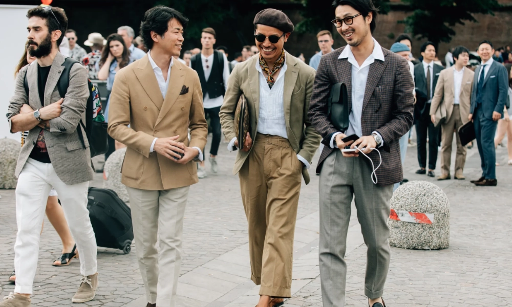 stylish men wearing blazers