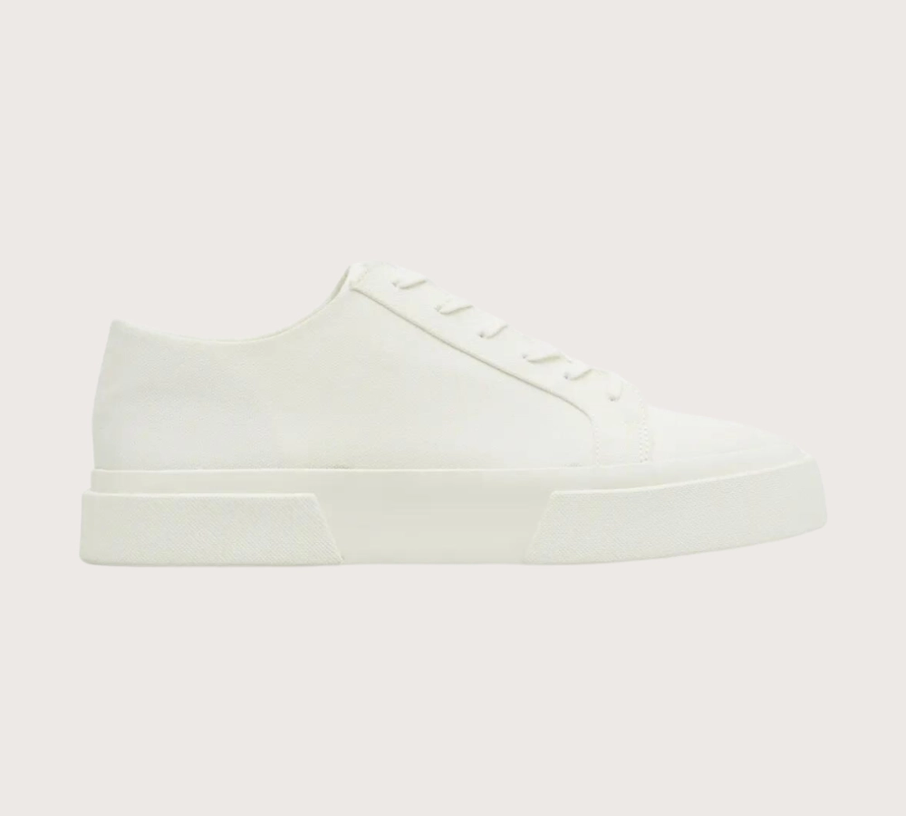 cos canvas white trainers
